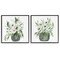 Stupell Industries White Anemone Vases 2pc Framed Giclee Set, design by Lucille Price